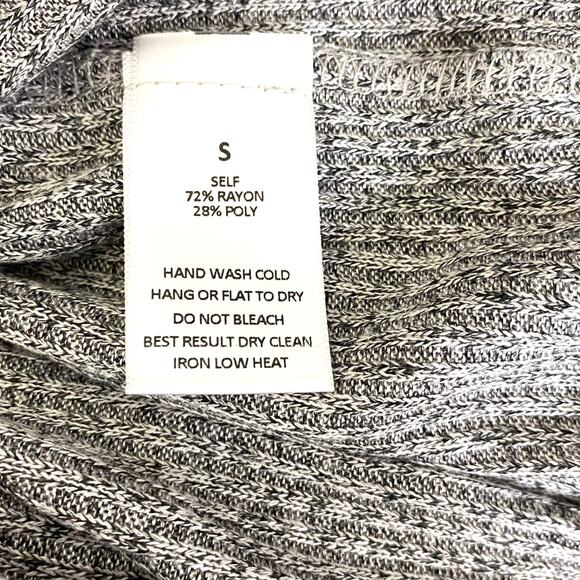 SAGE THE LABEL Gray Ribbed Knit Open Front Half Sleeve Cardigan - Picture 5 of 6